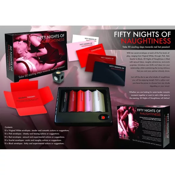 FIFTY NIGHTS OF NAUGHTINESS - jeu de société érotique pour couples - anglais