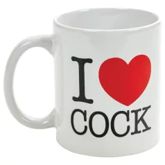 I Love Cock - mug, cadeau érotique (blanc)