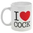 I Love Cock - mug, cadeau érotique (blanc)