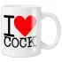 I Love Cock - mug, cadeau érotique (blanc)