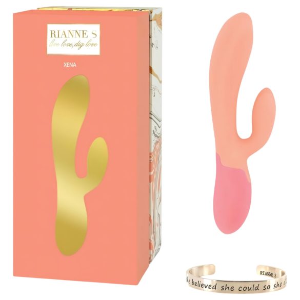 Rianne Essential Xena - Vibromasseur chauffant rechargeable (pêche-corail)
