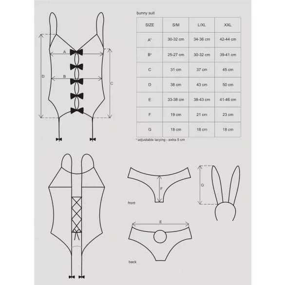 Obsessive - Costume lapin sexy femme - rose - L/XL