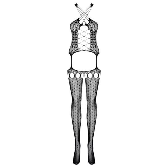 Obsessive - ensemble lingerie lacet multi-bretelles en dentelle noir S-L