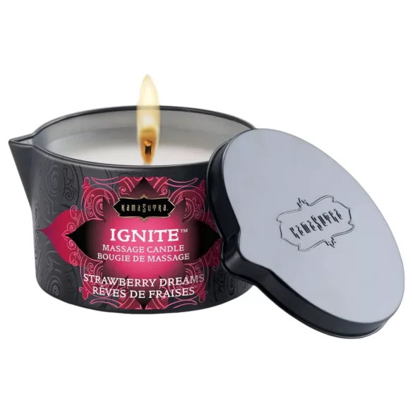 Kama Sutra - bougie de massage végane - fraise - 170g