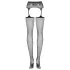 Obsessive - ensemble porte-jarretelles fleuri - noir (S-L)