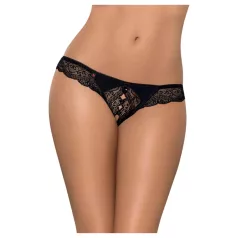   Obsessive Miamor - string ouvert femme avec strass - dentelle noire
