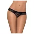 Obsessive Miamor - string ouvert femme avec strass - dentelle noire