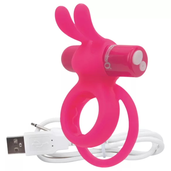 Screaming O Ohare - anneau pénien vibrant lapin rechargeable - silicone rose