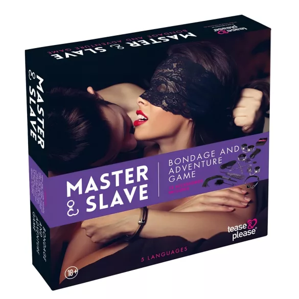 Master & Slave - kit bondage - accessoires jeu - violet/noir