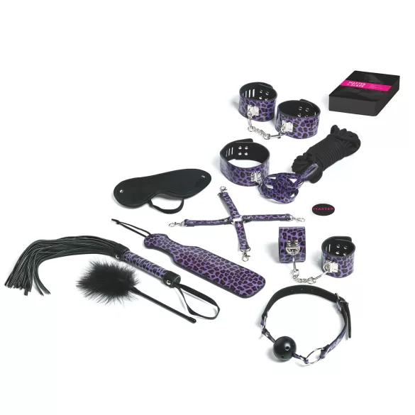 Master & Slave - kit bondage - accessoires jeu - violet/noir