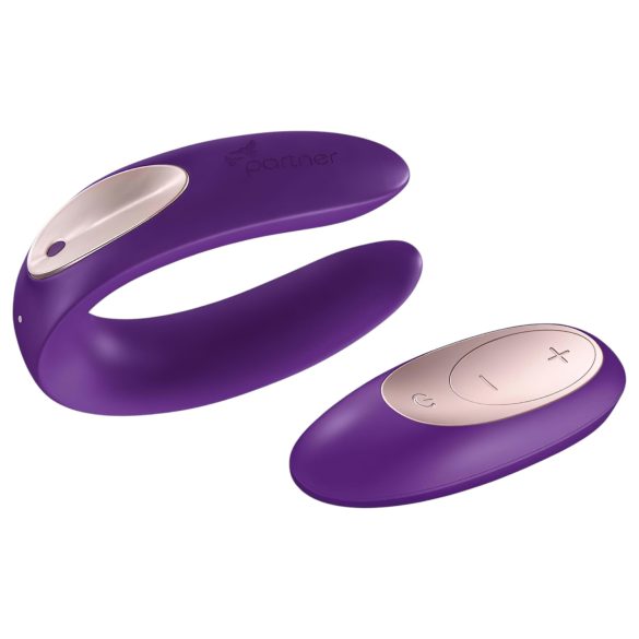 Satisfyer Double Plus Remote - Vibromasseur Couple Sans Fil Rechargeable (Violet)