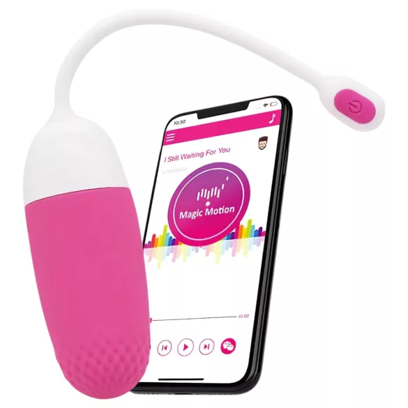 Magic Motion Vini - oeuf vibrant connecté - silicone rose blanc