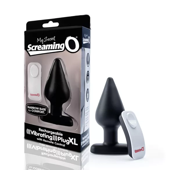 Screaming Plug XL - plug anal vibrant - silicone noir