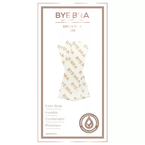 Bye Bra - ruban adhésif double face vêtements - lot de 20