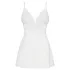 Obsessive - babydoll en dentelle avec string - blanc