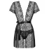 Obsessive - nuisette en dentelle avec string - noir - L/XL