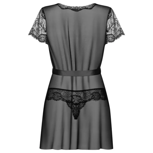 Obsessive - nuisette en dentelle avec string - noir - L/XL