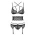 Obsessive Frivolla - ensemble lingerie dentelle épicé (noir) - L/XL