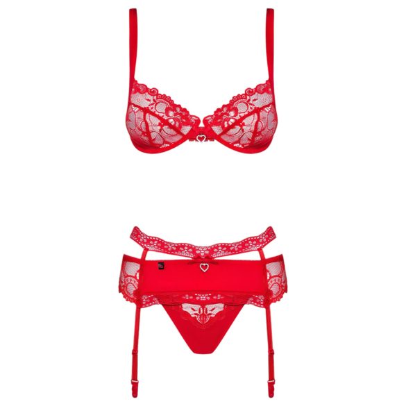 Obsessive Heartina - ensemble lingerie - rouge