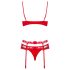 Obsessive Heartina - ensemble lingerie - rouge - L/XL