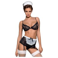   Obsessive - Déguisement soubrette - Set 6 pièces - Lingerie noire