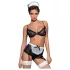 Obsessive - Déguisement soubrette - Set 6 pièces - Lingerie noire - L/XL