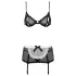 Obsessive - Déguisement soubrette - Set 6 pièces - Lingerie noire - L/XL