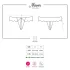 Obsessive Miamor - string ouvert femme avec strass - dentelle noire - L/XL