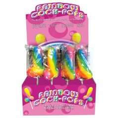 Rainbow Cock Pop - sucette pénis - goût fruité - 85g