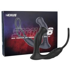   Nexus Simul8 - anneau pénien vibrant avec plug anal - silicone noir