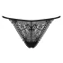Obsessive Intensa - string en dentelle à lanières - noir - L/XL