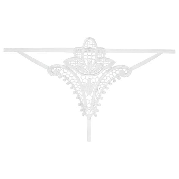Obsessive Luiza - string femme - motif tulipe - blanc