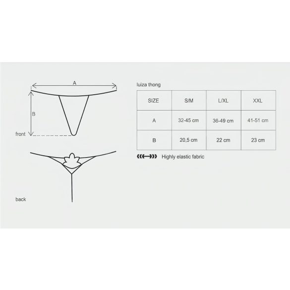 Obsessive Luiza - string femme - motif tulipe - blanc