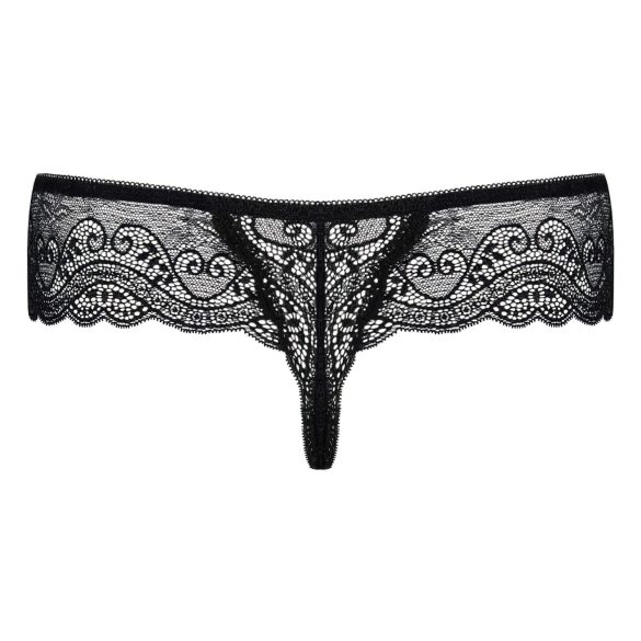 Obsessive - string femme dentelle avec strass - noir