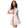 Obsessive Miamor Robe - peignoir à manches en dentelle avec string (blanc) - L/XL