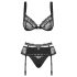 Obsessive Heartina - ensemble lingerie - noir - L/XL