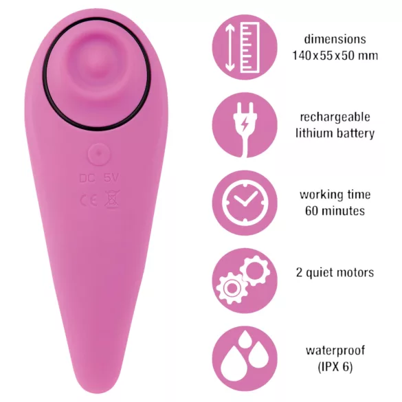 FEELZTOYS Femmegasm - vibromasseur clitoridien 2en1 rechargeable - rose