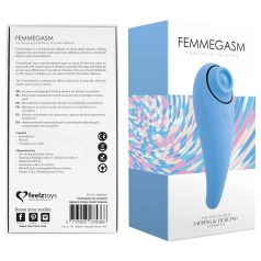   FEELZTOYS Femmegasm - stimulateur clitoridien 2en1 rechargeable - bleu
