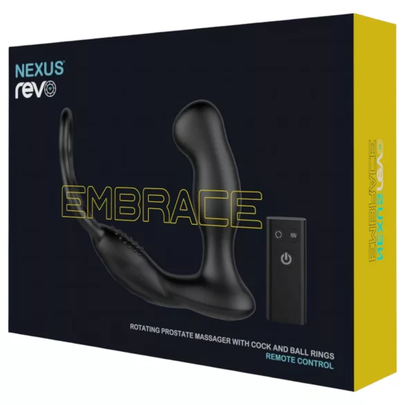 Nexus Revo - stimulateur prostate vibrant rotatif avec anneau - silicone noir