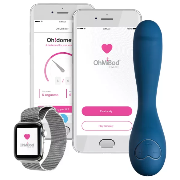OhMiBod Bluemotion Nex 2 - Vibromasseur pour point G contrôlé par application (bleu)