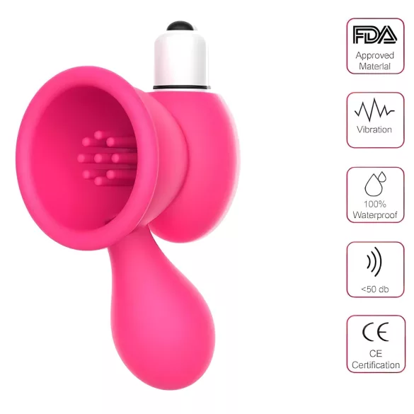 Aixiasia Bobo - stimulateur de tétons vibrant - silicone rose