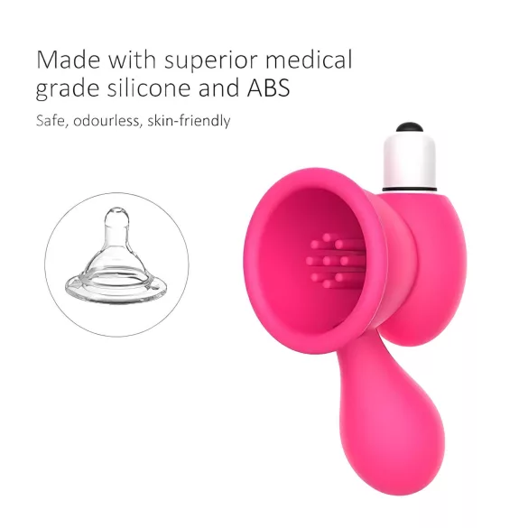 Aixiasia Bobo - stimulateur de tétons vibrant - silicone rose