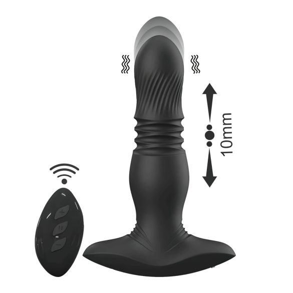 Aixiasia Roy - vibromasseur anal à piston sans fil rechargeable - noir