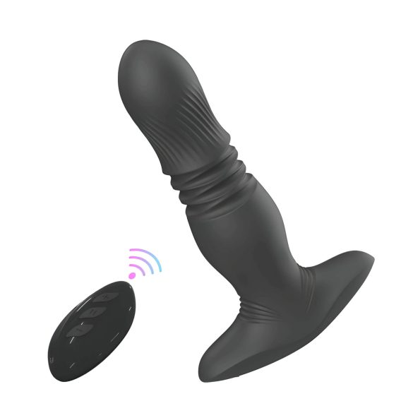 Aixiasia Roy - vibromasseur anal à piston sans fil rechargeable - noir