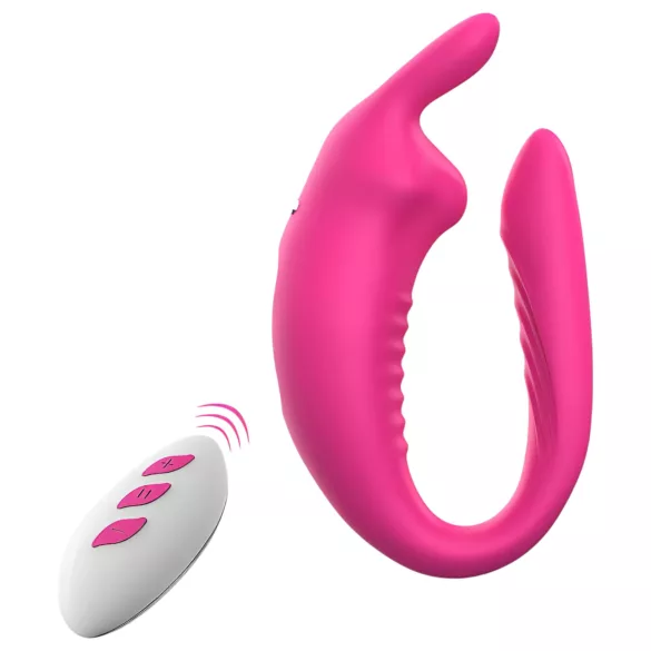 Aixiasia Hera - vibromasseur duo sans fil et rechargeable (rose)