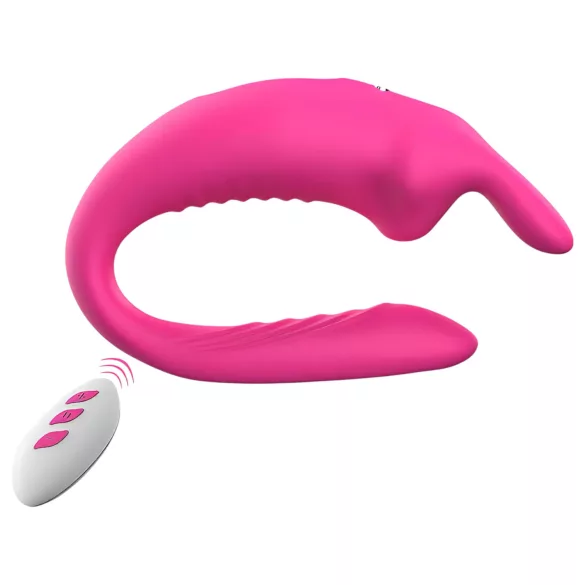 Aixiasia Hera - vibromasseur duo sans fil et rechargeable (rose)