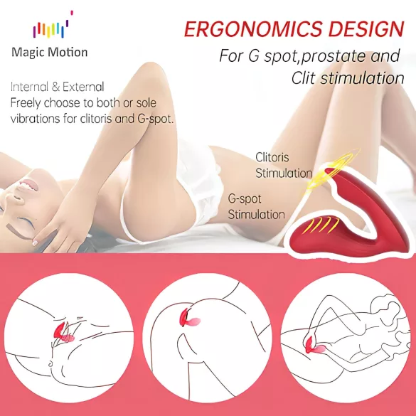 Magic Motion Umi - vibromasseur portable contrôlé par application (rouge)