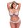 Baci Plus Size - Ensemble soutien-gorge fleuri en dentelle (blanc)