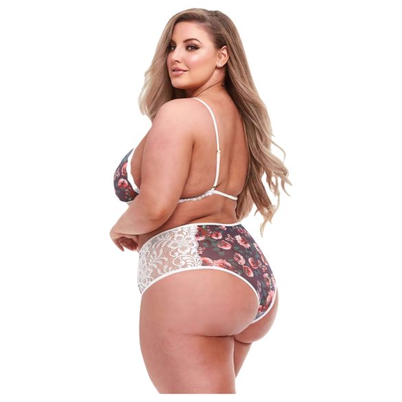 Baci - ensemble lingerie grande taille - fleurs dentelle