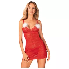 Obsessive Claussica - babydoll & string (rouge)